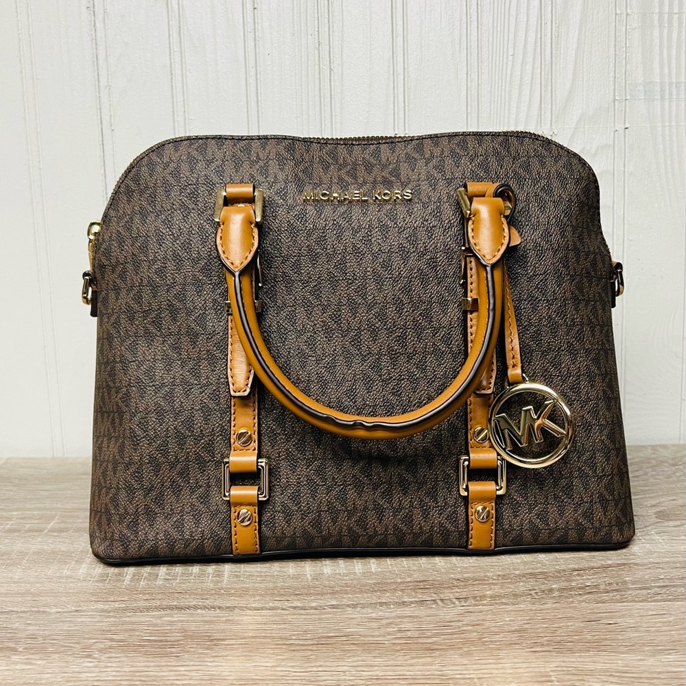 Michael Kors Bedford Legacy Medium Logo Dome Satchel